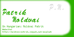 patrik moldvai business card